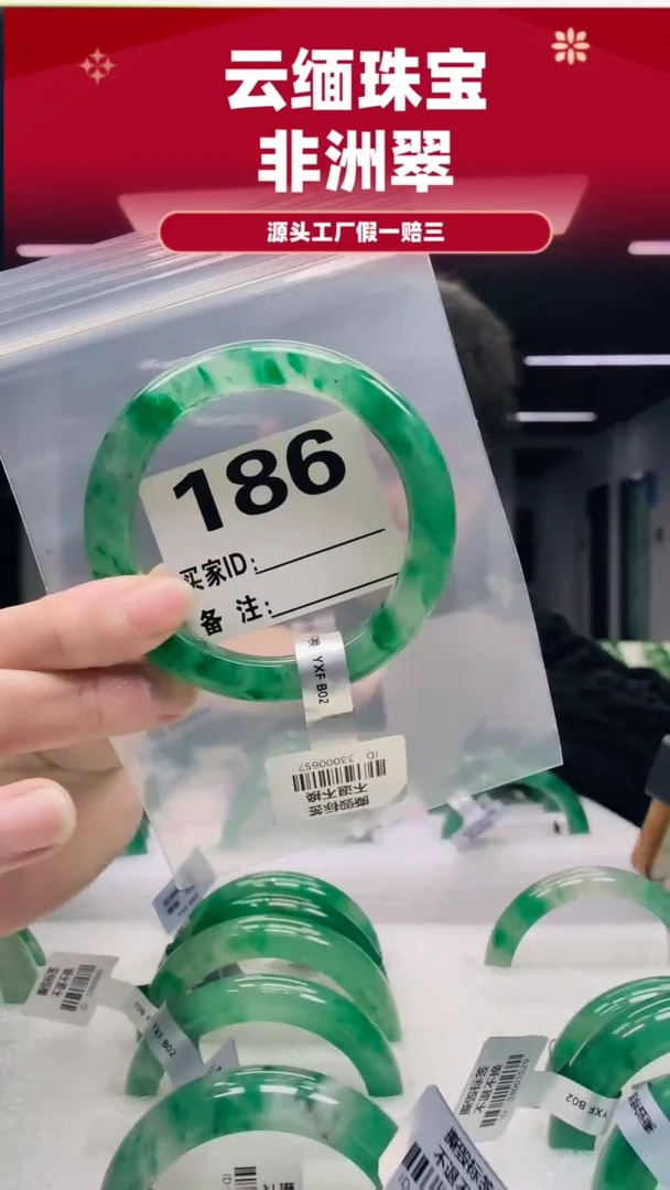 未镶嵌手镯石英质玉（非洲翠）58圈口186