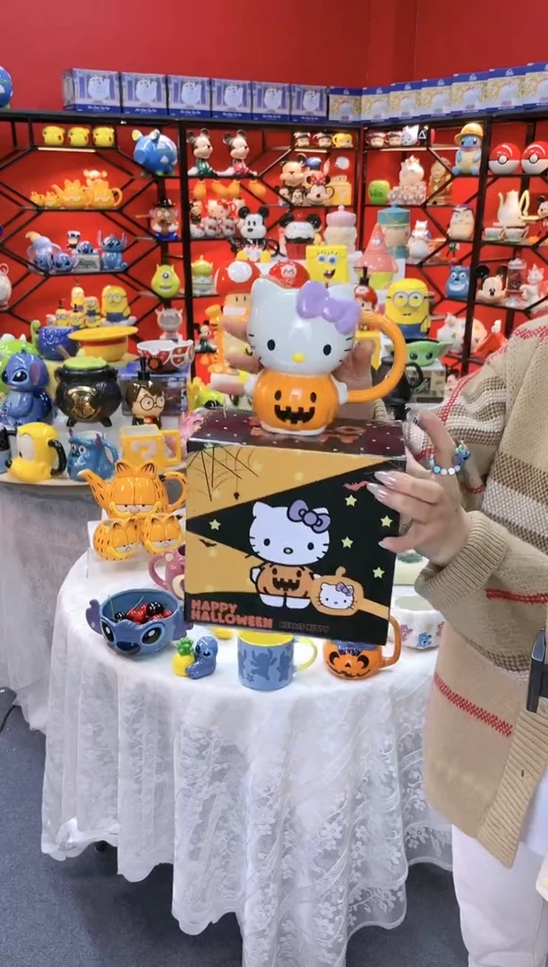 【闪购商品】.@@凯特猫南瓜陶瓷杯