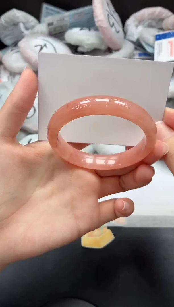 未镶嵌手镯石英质玉21/桃花56.4