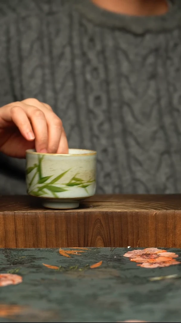 杯釉下彩手工手绘同款陶器