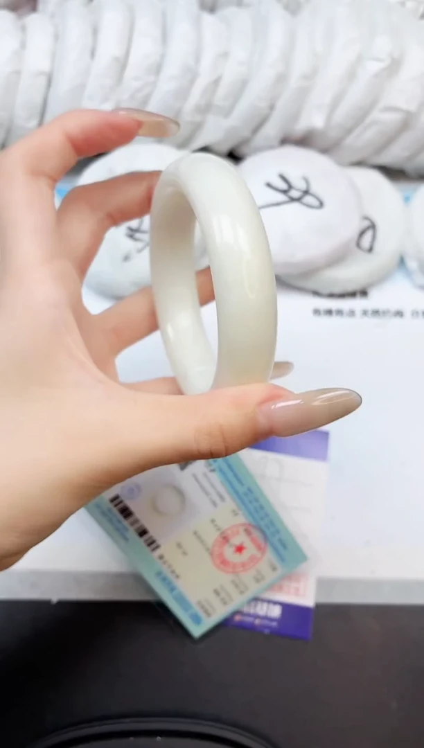 和田玉手镯未镶嵌29Q197-58