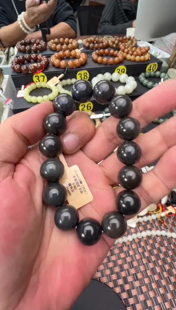 未镶嵌手串和田玉若羌料李保国矿手串卡14