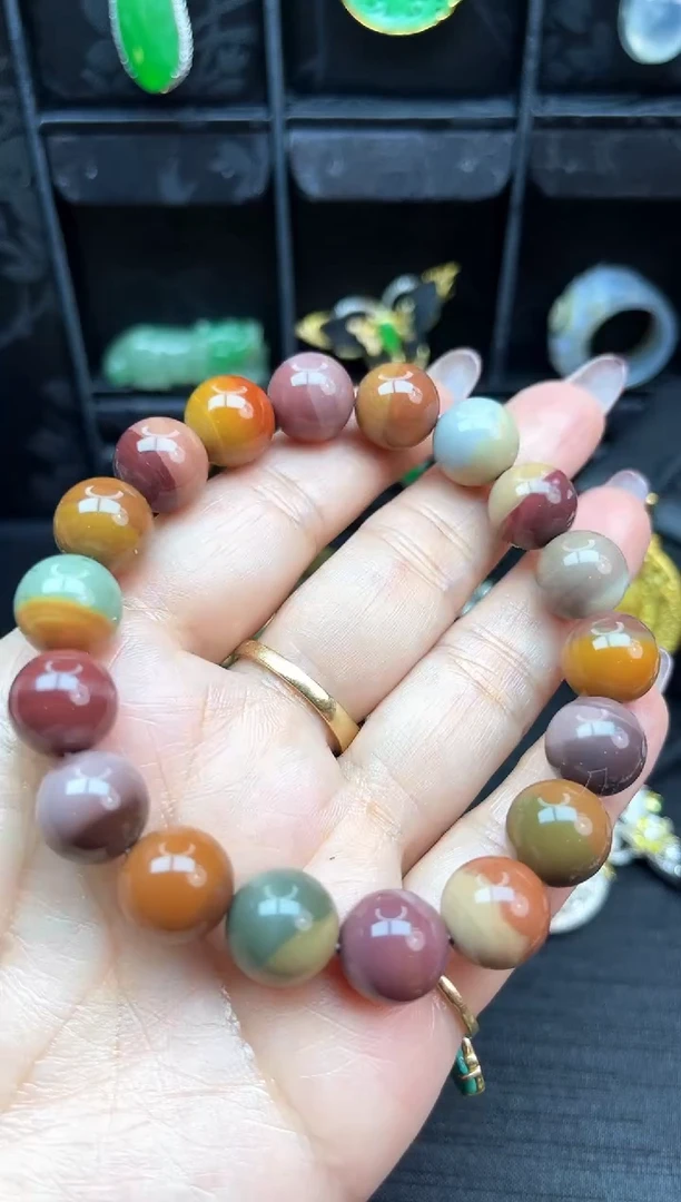 无石英石圆珠手串