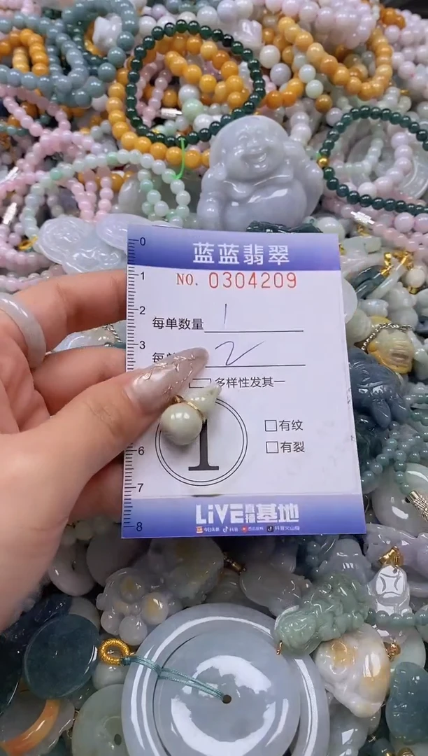 翡翠未镶嵌颈饰闪购0304209