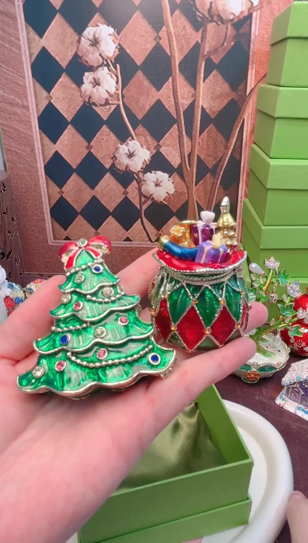 锌合金珐琅彩首饰盒摆件默认微瑕不退不换～