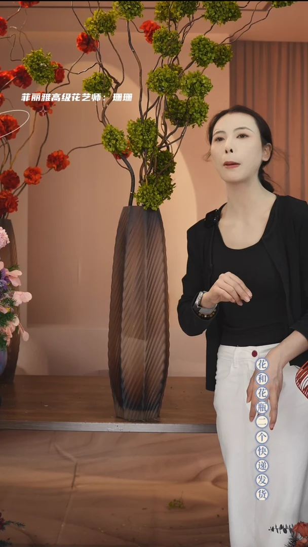 琉璃手工艺品：图片款花+花瓶