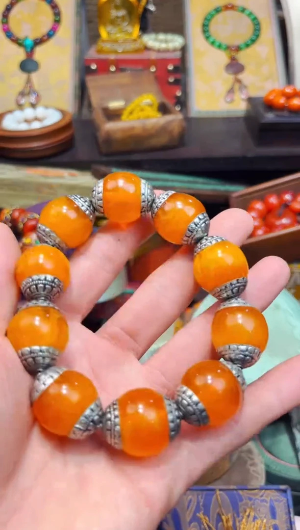 【闪购商品】蜜蜡裸石银S925镶嵌W瑞哥专属高端精品38