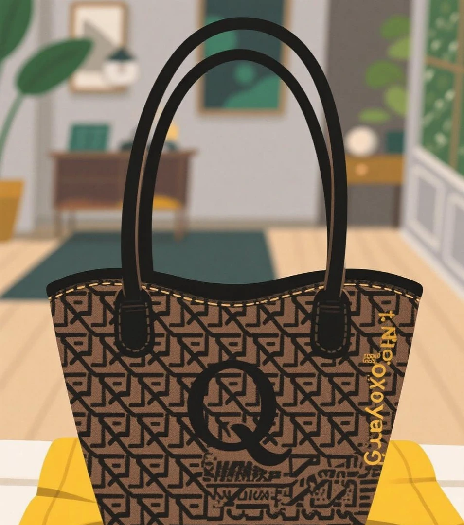 Y字老花印花时尚高级简约百搭手提包狗牙双面mini小托特20cm