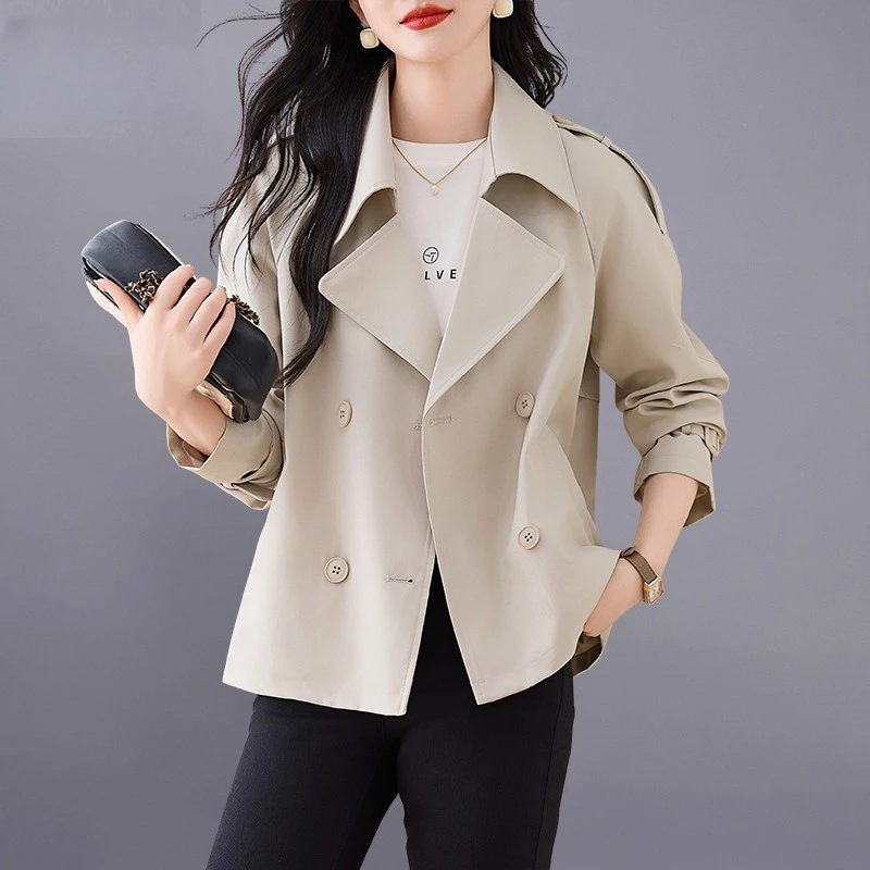 短款风衣外套2025新款杭州意法春秋高级感小个子气质休闲早秋女装