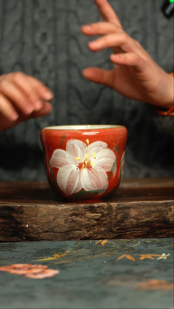 【闪购商品】杯杯釉下彩手工手绘同款陶器