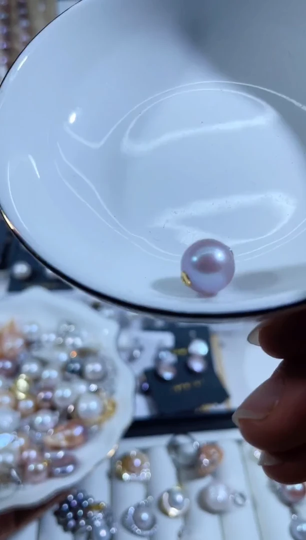 吊坠(不含链)银S925镶嵌淡水珍珠路路通