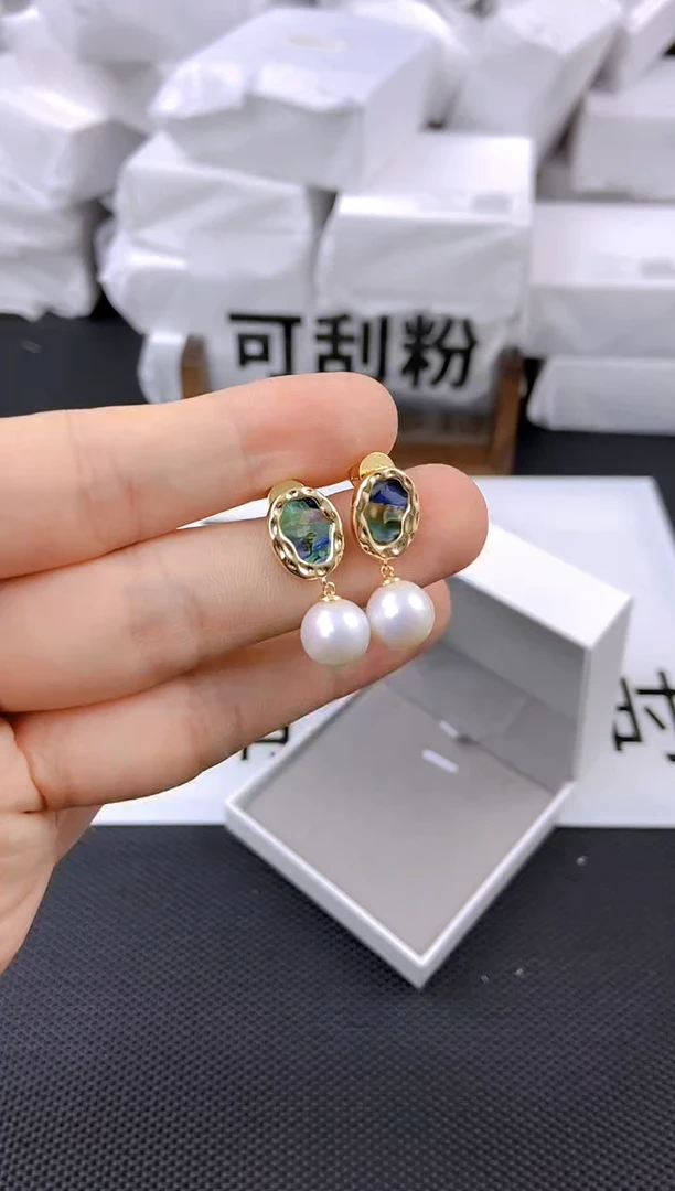 未镶嵌耳饰淡水珍珠ed1021