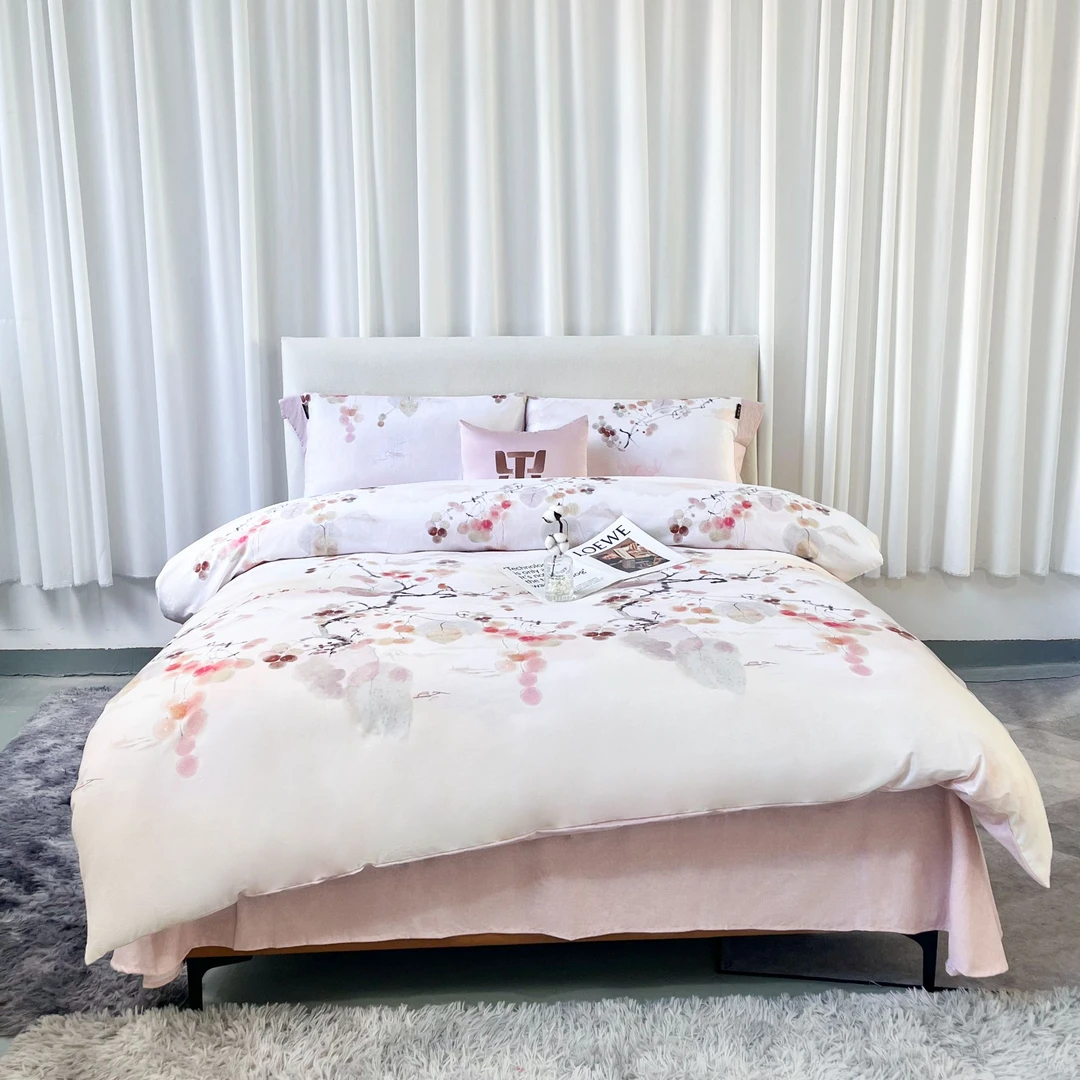 加厚款纯棉磨毛100%全棉四件套床上用品工艺升级彩色提花面料柔软