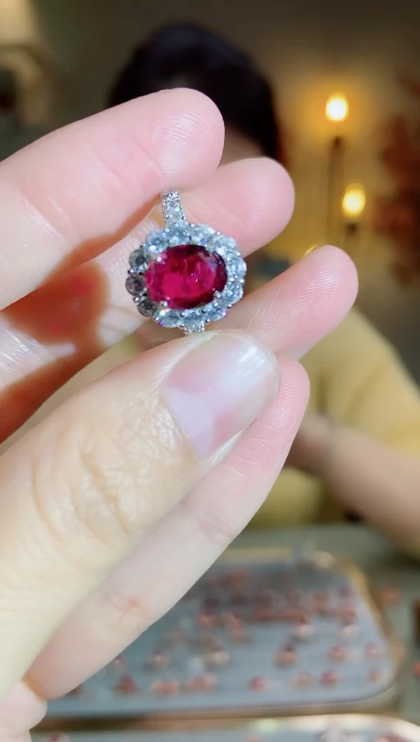 银S925镶嵌手饰碧玺手饰