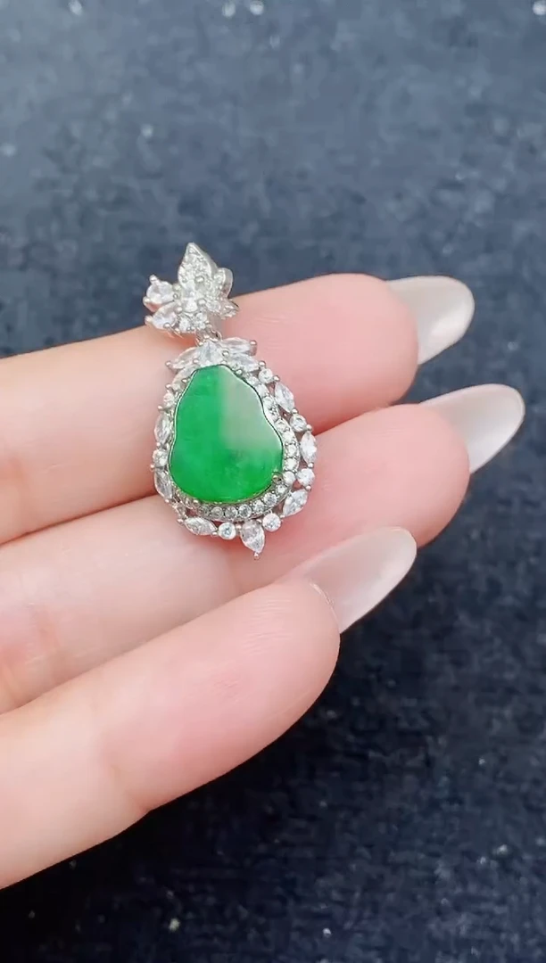 颈饰未镶嵌翡翠天然A货翡翠 保A保真