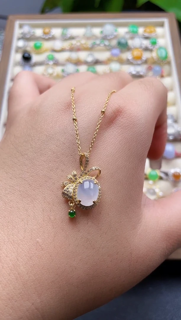 银S925镶嵌手链翡翠20