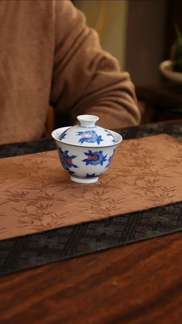 【闪购商品】杯子聚澜堂石榴两才盖碗