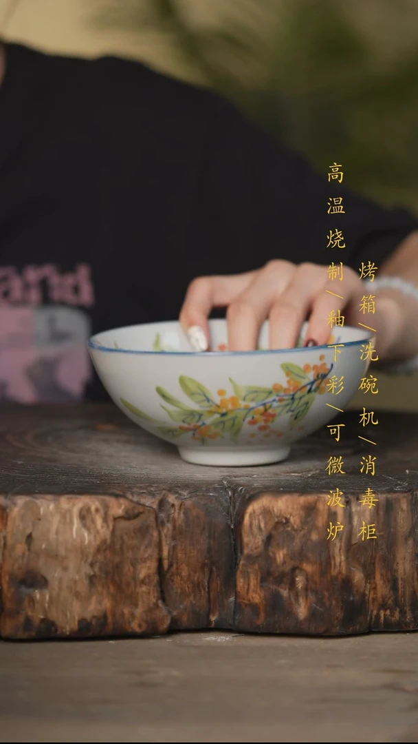 瓷片景德镇高温釉下彩可微波烤箱洗碗机