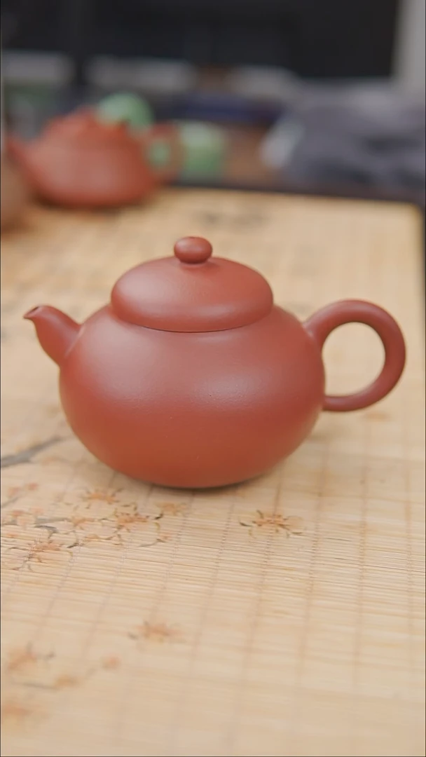 茶壶紫砂清水泥 半手工  匏瓜壶