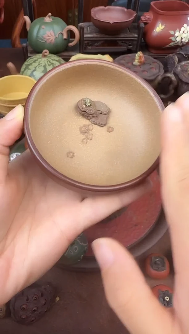 紫砂茶宠紫砂青蛙杯