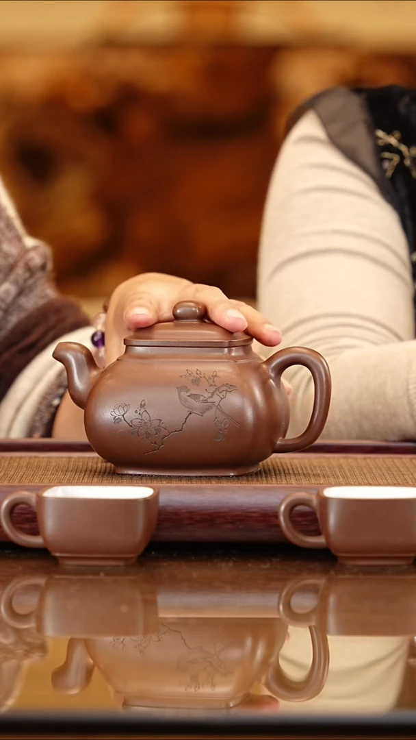 茶壶紫砂李昌鸿/紫泥/景舟玉露套组/500c