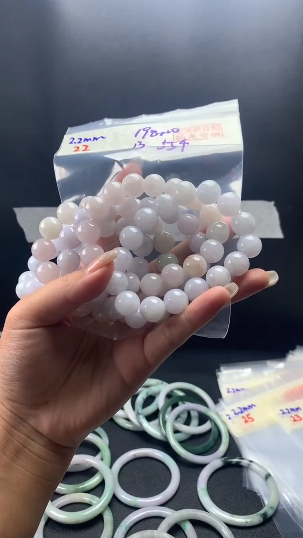 【闪购商品】定制翡翠未镶嵌22珠串+198元+多样性拍一发一