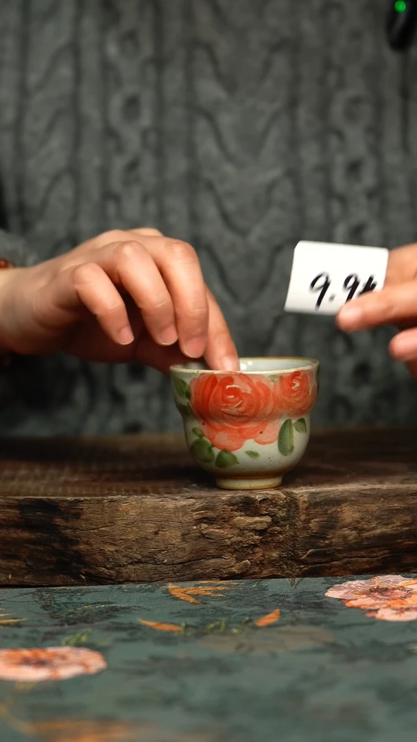 【闪购商品】杯釉下彩手工手绘同款陶器