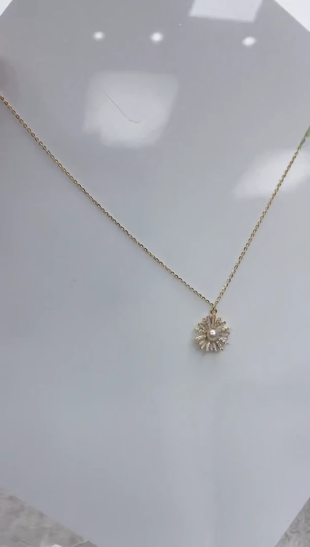 【闪购商品】海水珍珠颈饰银S925镶嵌海水珍珠项链