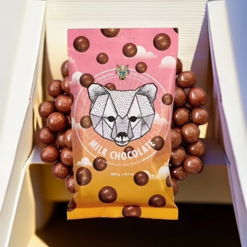【保质期至25.6.25】冰岛进口omNom牛奶巧克力麦芽球180克/1袋