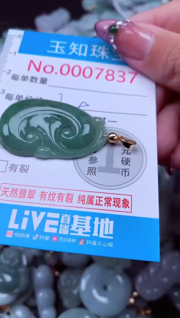 吊坠(不含链)未镶嵌翡翠7837