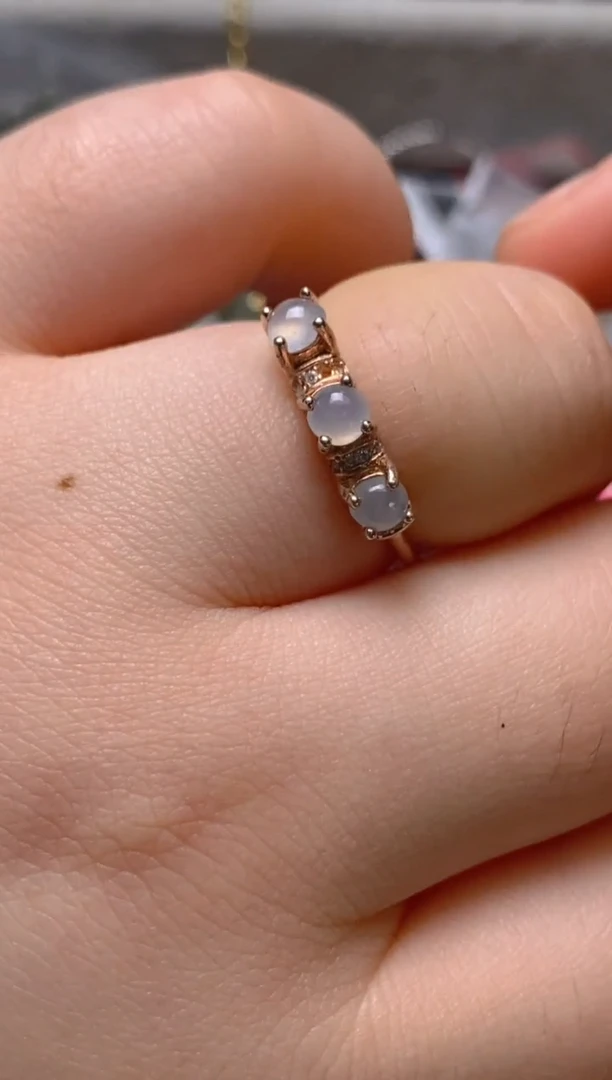 银S925镶嵌戒指翡翠百内无证书