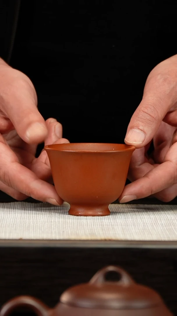 茶壶紫砂朱泥高足杯