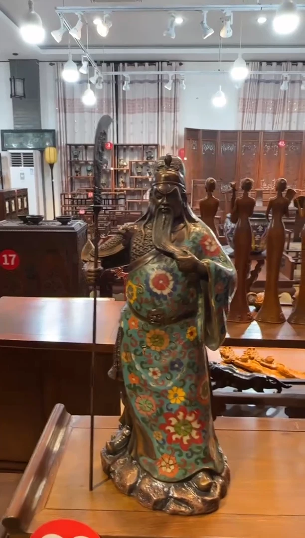 木景泰蓝 珐琅彩  关公