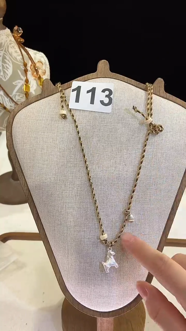项链钛钢淡水珍珠113