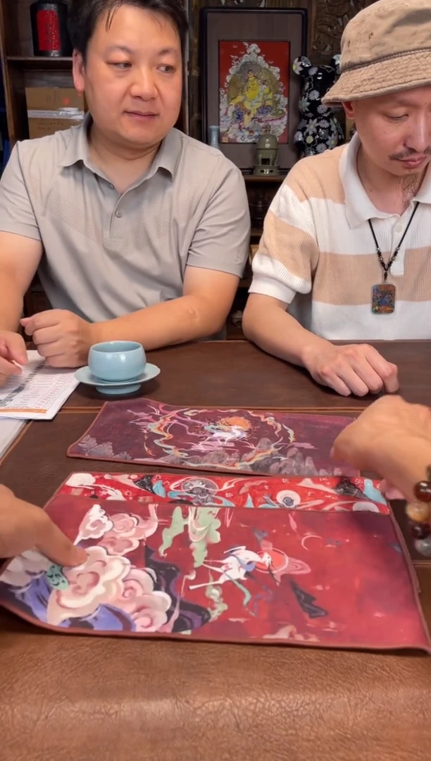 瓷片          @@如图茶巾三条