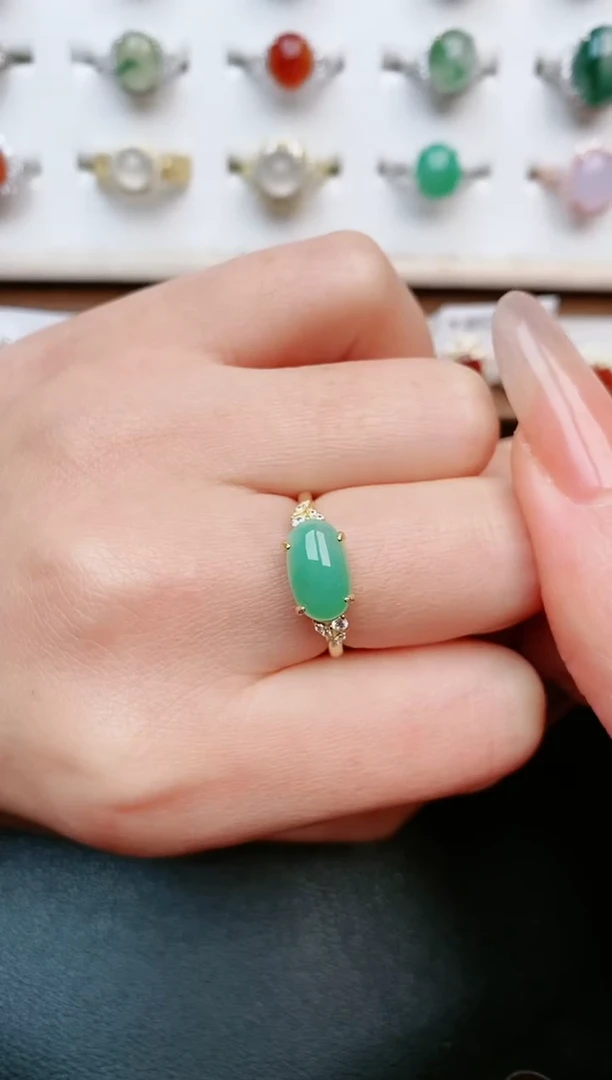 【闪购商品】翡翠戒指银S925镶嵌0000