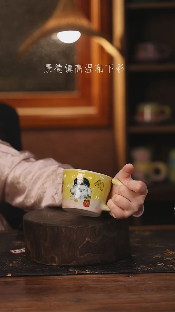 陶瓷景德镇高温釉下手绘陶瓷@L503@