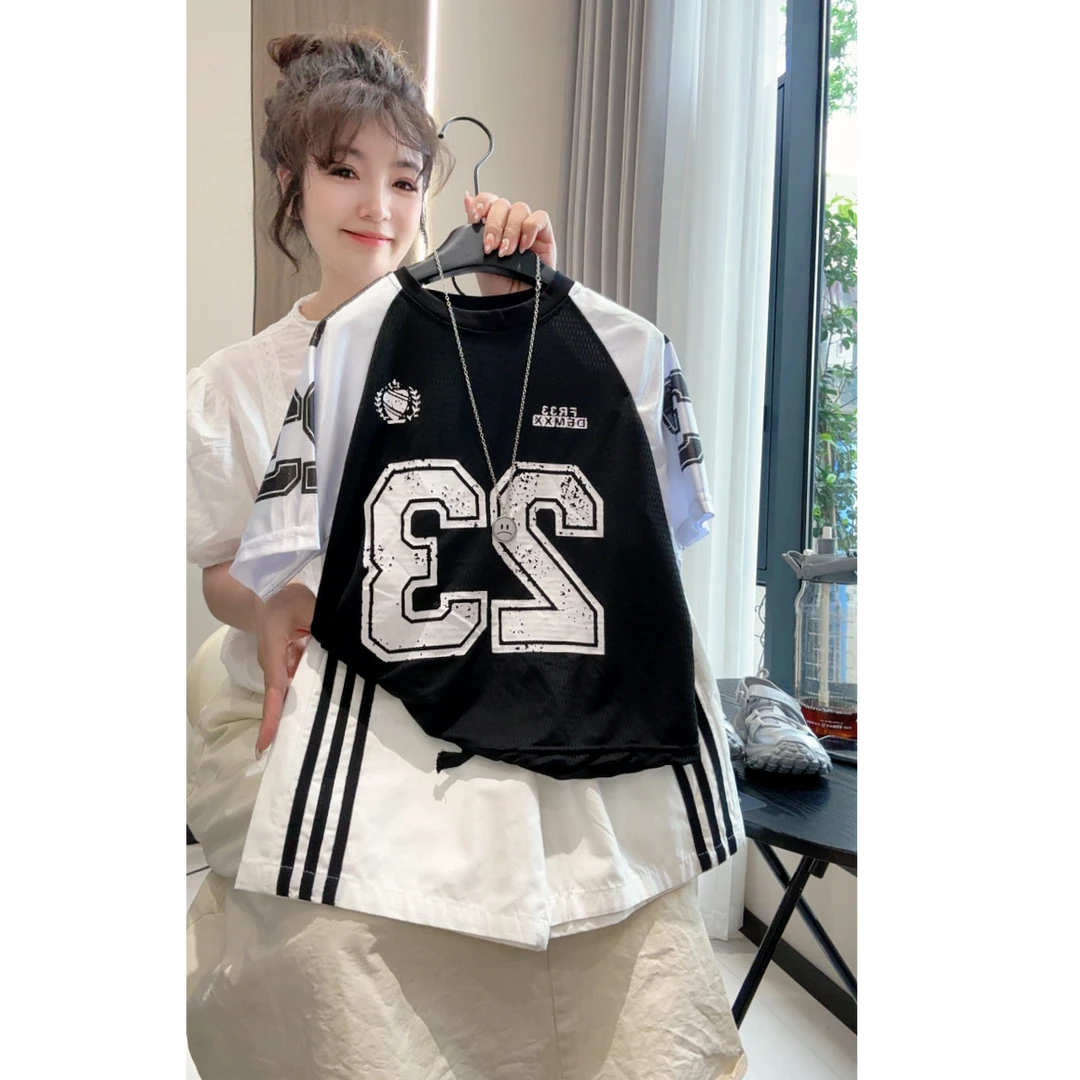 痞帅儿童中大童篮球服背心套装2025新款儿童夏季酷帅运动两件套