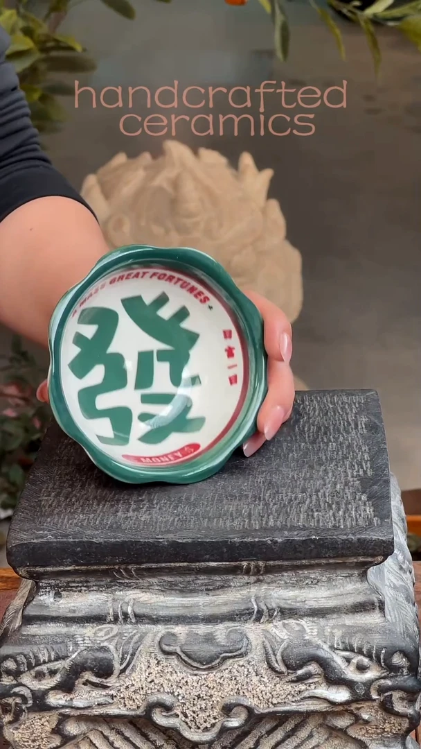 陶瓷手工釉下彩小碗