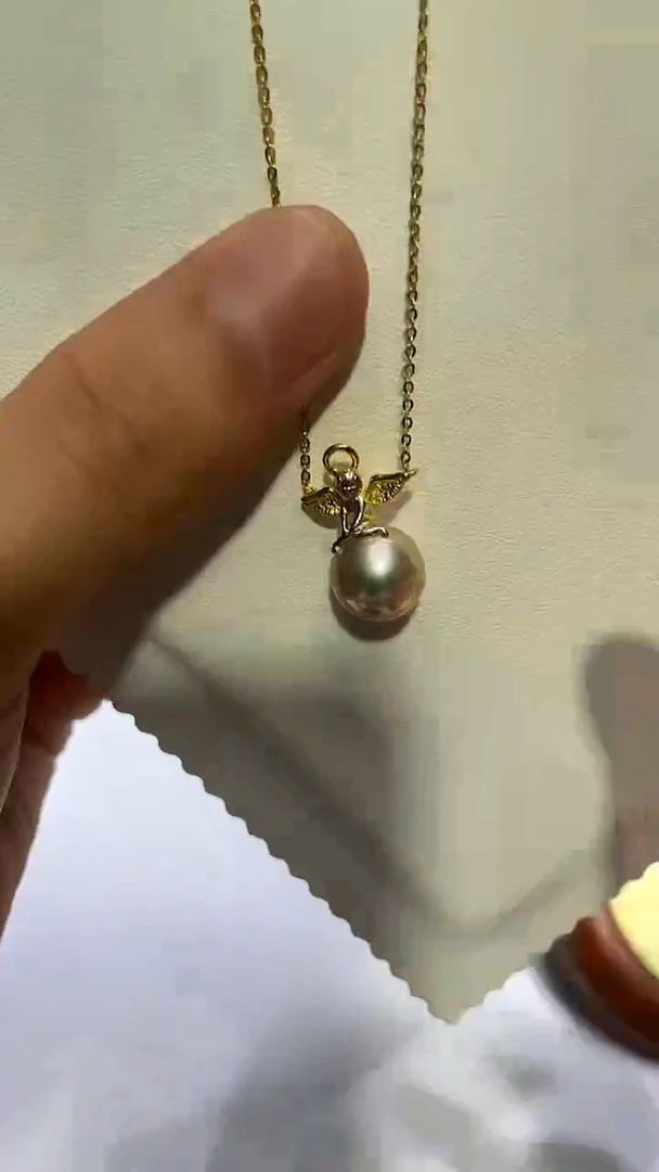 淡水珍珠银S925镶嵌套链淡水珍珠