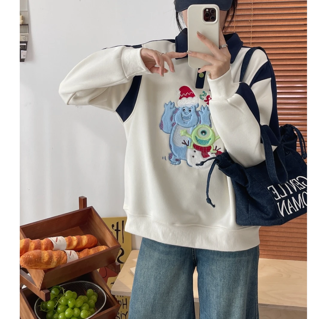 X【高货卫衣】大眼仔加绒插肩立领小众微胖遮肉卫衣这款我先冲~