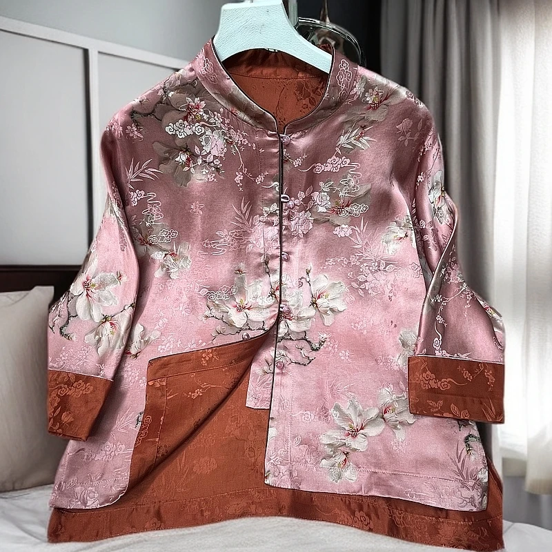 新中式国风香云老料双面穿开衫时尚女装显瘦外套226