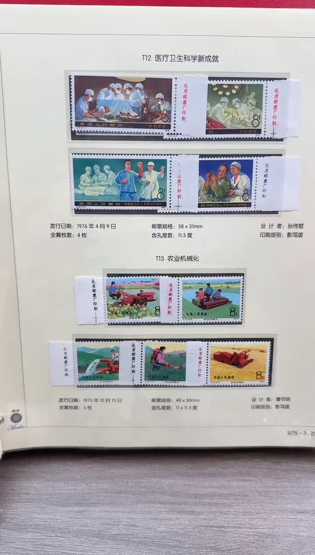 T12  针麻 套票 不带厂铭