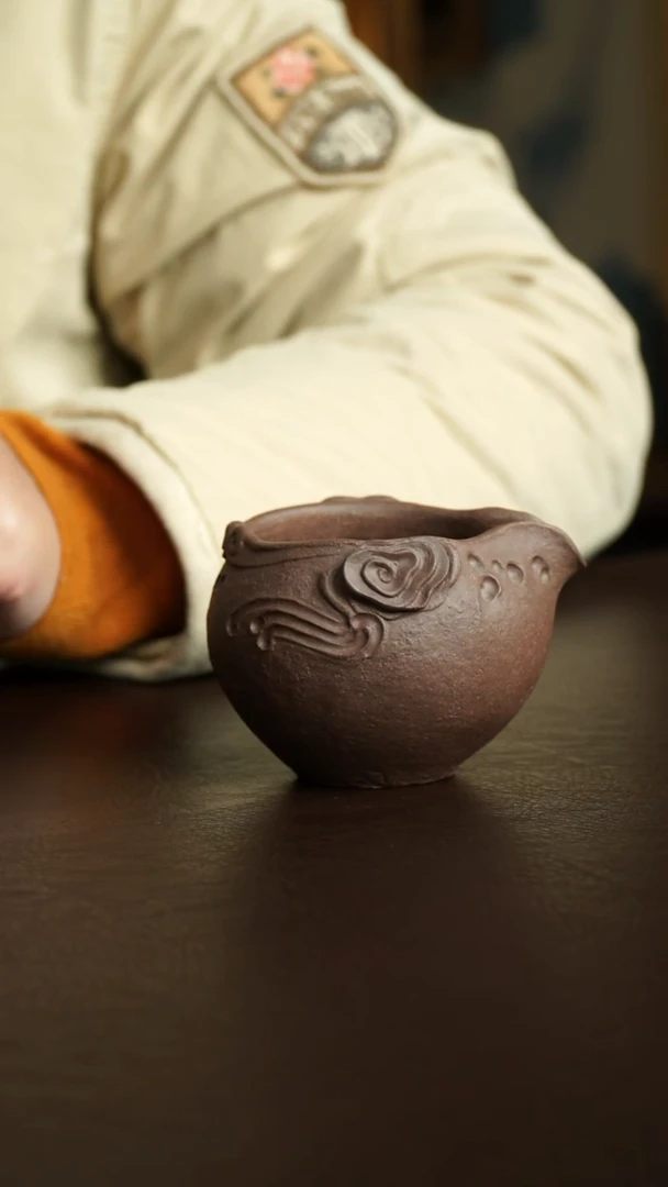 茶杯紫砂52号 特惠祥云公道 宜兴紫砂原矿作品