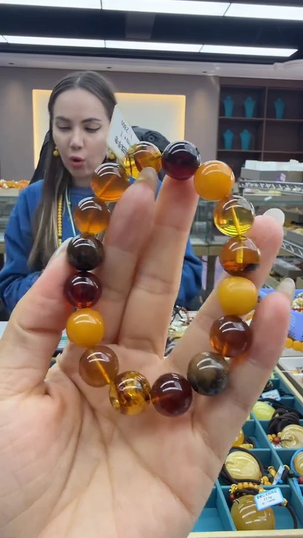 手链琥珀未镶嵌319秒拍号 假一罚三 13mm