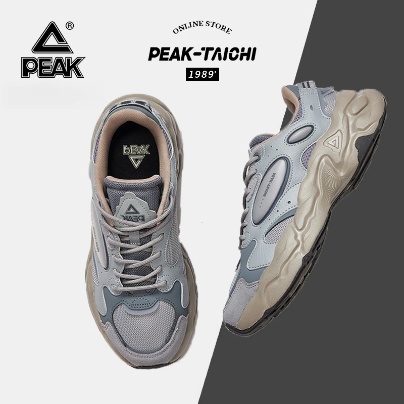 匹克态极川行运动鞋男户外缓震休闲复古老爹鞋女舒适潮鞋DE440377