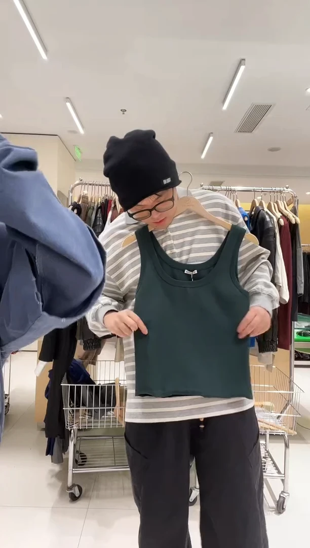 RECTO 圆领针织无袖上衣 XS S M