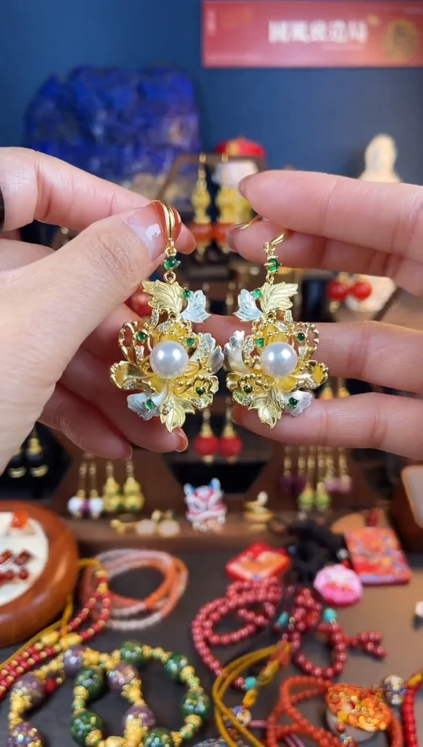 【闪购商品】412号珐琅景泰蓝耳钩