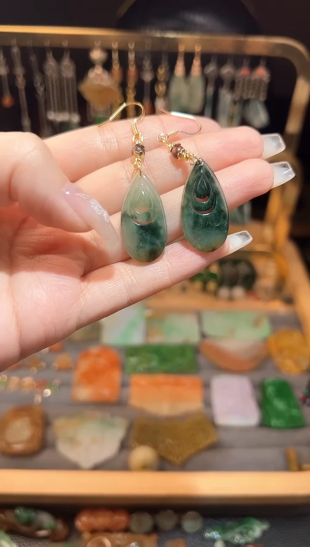 【闪购商品】翡翠耳饰未镶嵌翡翠