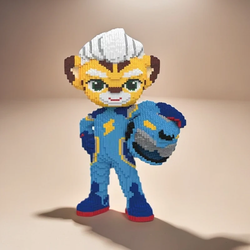 正版授权猪猪侠超帅星航光滑颗粒拼插立体积木落地款拼图摆件